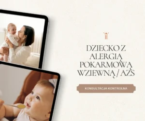 Pojedyncza KONTROLNA konsultacja dla dziecka z alergią pokarmową/AZS